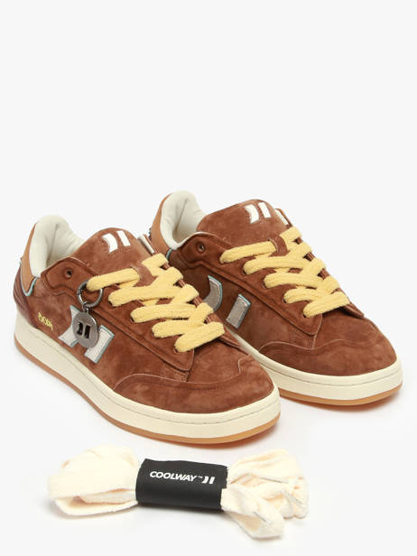 Sneakers Uit Leder Coolway Bruin men 8623711 ander zicht 1